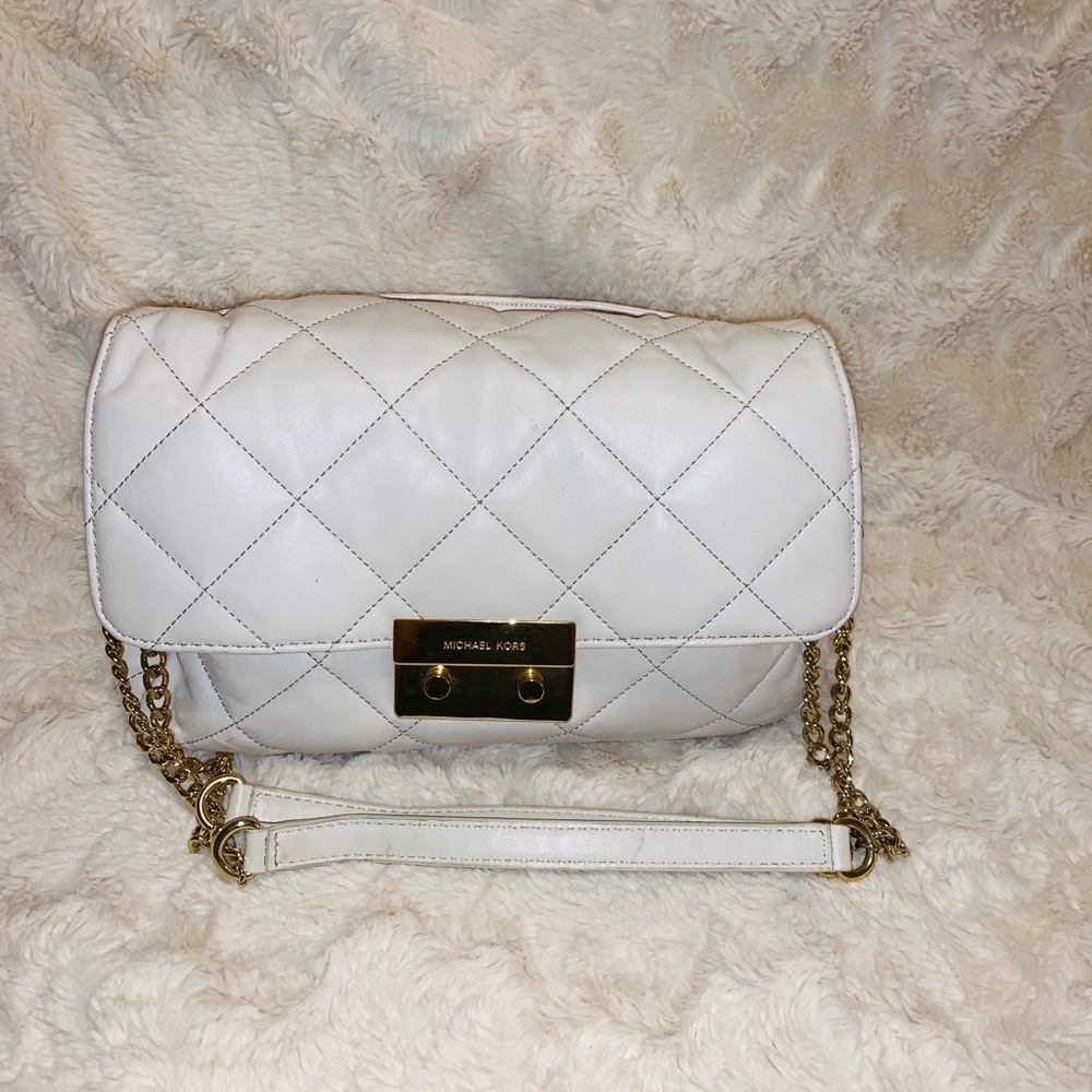 Michael Kors White Leather Purse